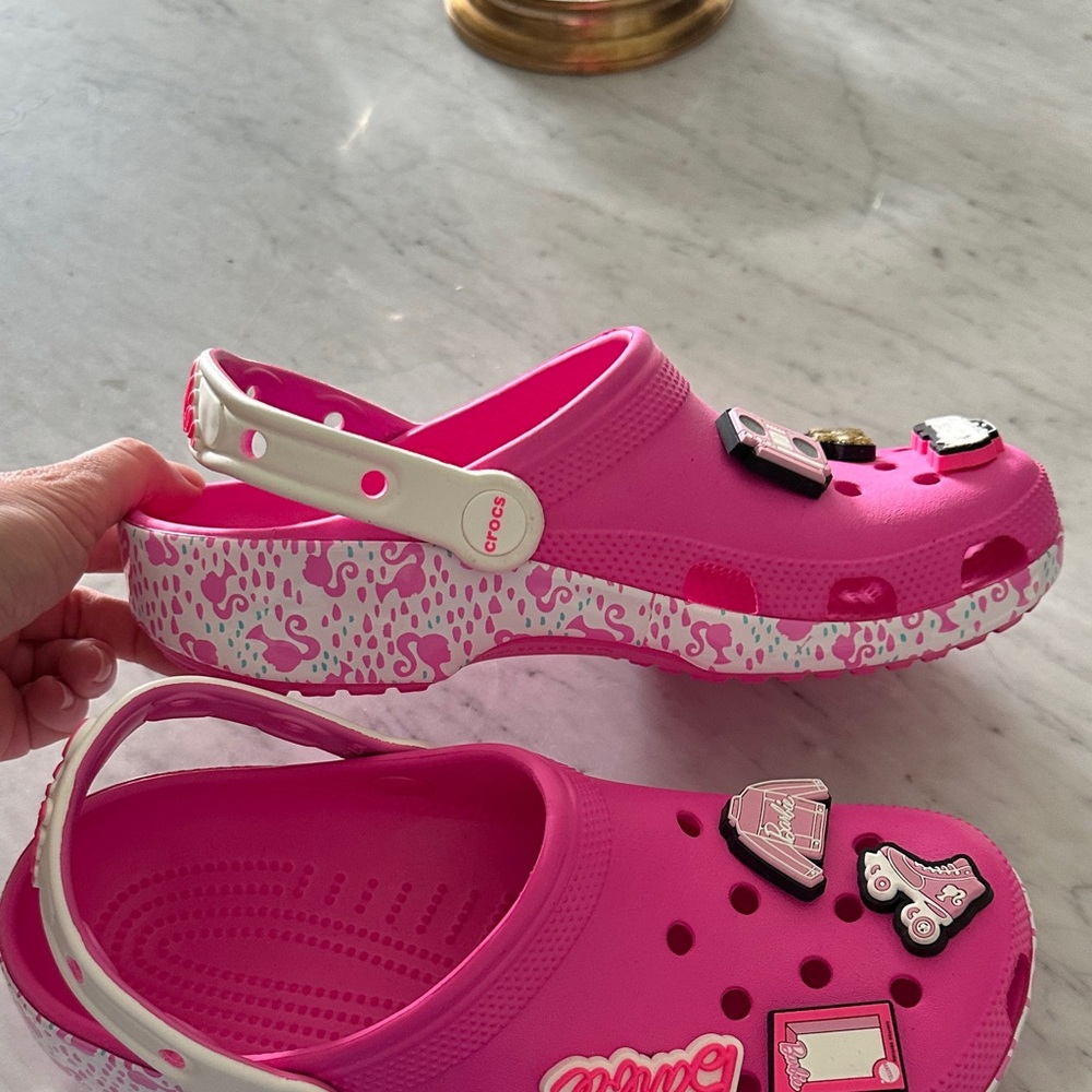 Barbie Pink Crocs with Fun Charms - Picture 3 of 5